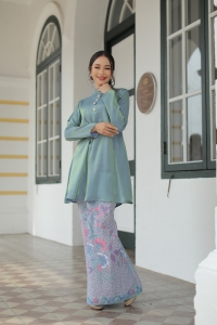 Esther Kurung Batik In Sky Grey
